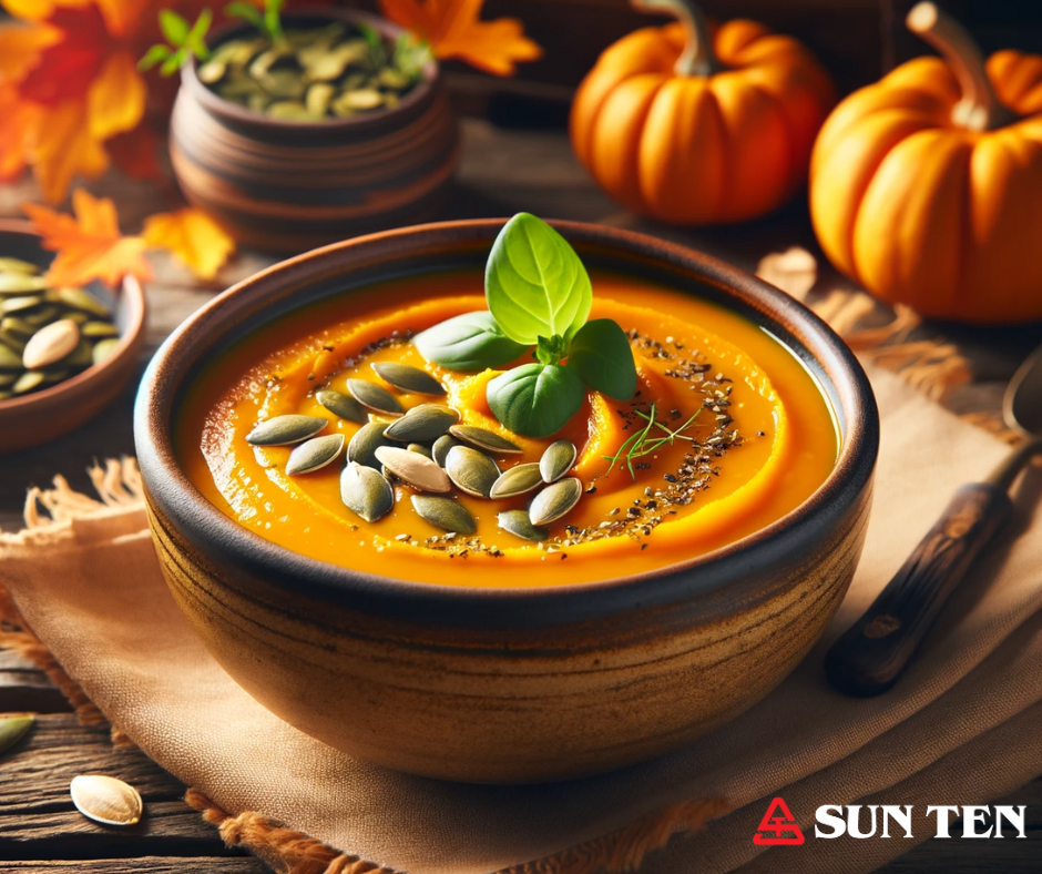 Ginger-Spiced Pumpkin Soup Recipe â€” Sun Ten