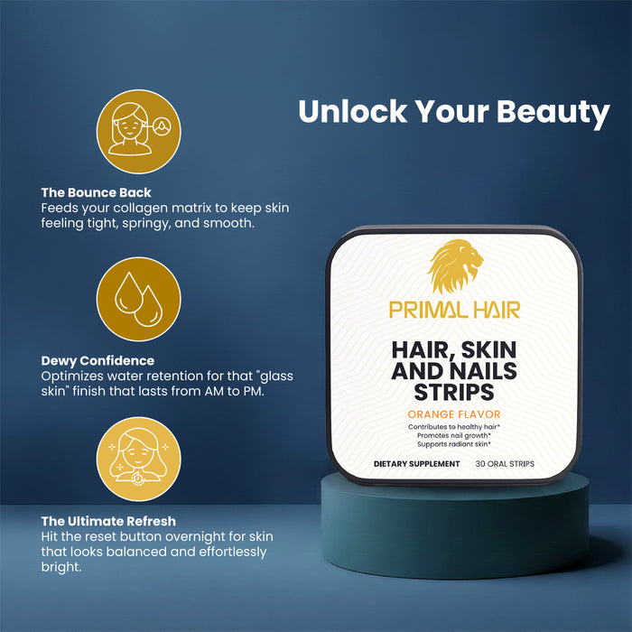 PRIMAL HAIR - Hair, Skin and Nails 30 Oral Strips