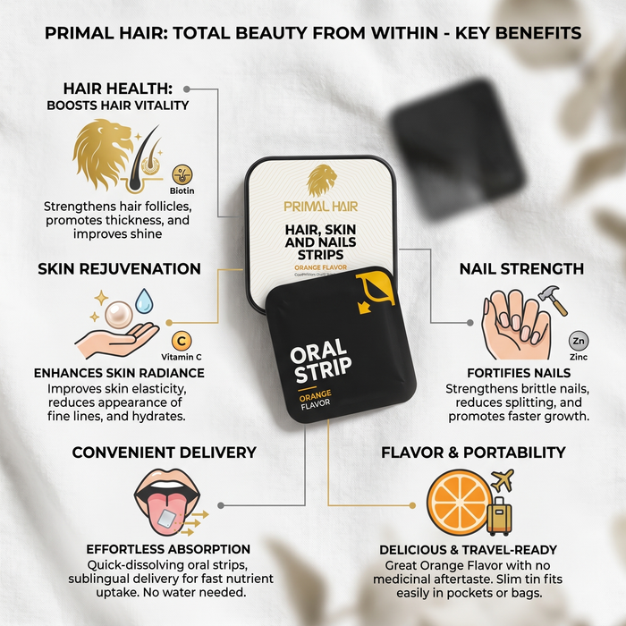 PRIMAL HAIR - Hair, Skin and Nails 30 Oral Strips