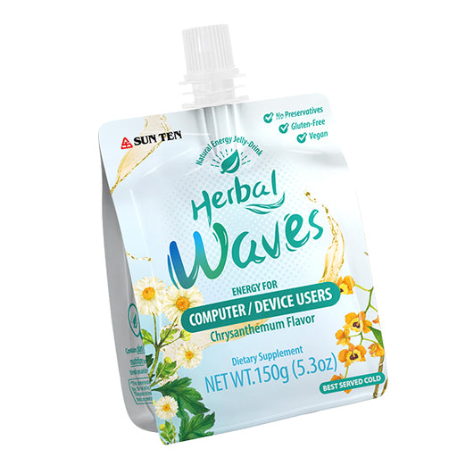 Herbal Waves Natural Energy Jelly Drink (Chrysanthemum Flavor) 6 Bags per Box
